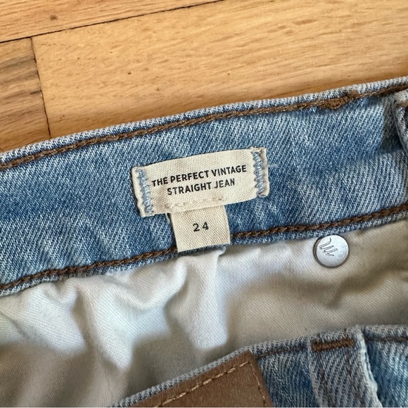 NWOT Madewell Perfect Vintage Straight Jeans Cliffview Wash Size 24 - Picture 7 of 8